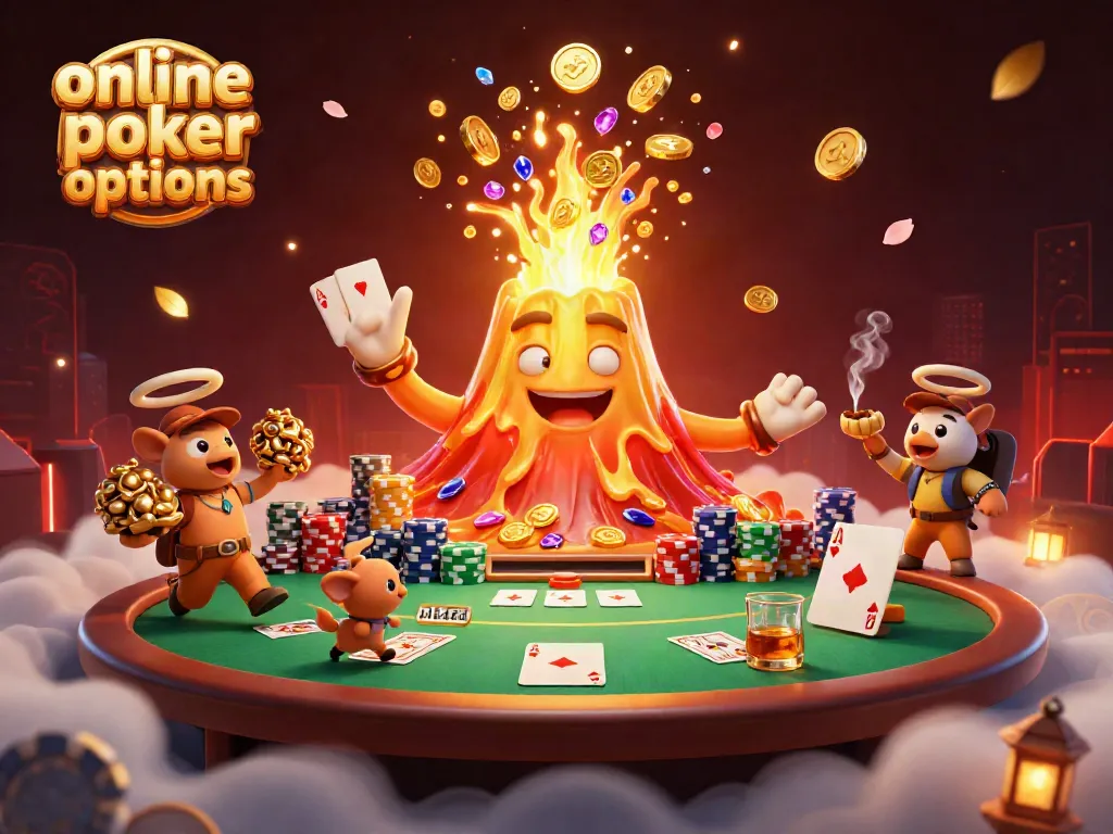 Experience thrilling online poker options with dynamic characters and vibrant game elements.