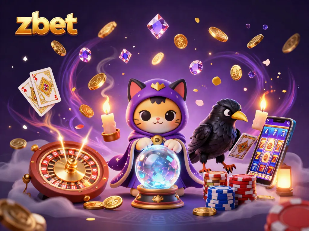 Experience the thrill of zbet with an illustration portraying captivating casino elements and characters.
