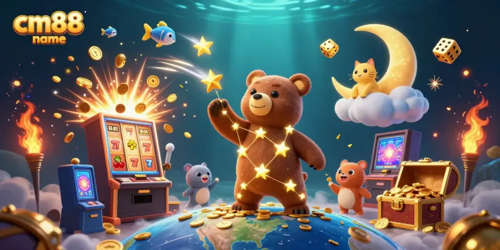 Experience the thrill of cm88 name casino games with vibrant characters and jackpot visuals.